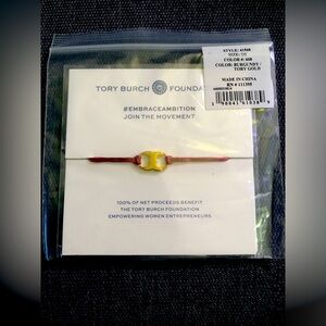 TORY BURCH Embrace Ambition Bracelet - GOLD and BURGUNDY
